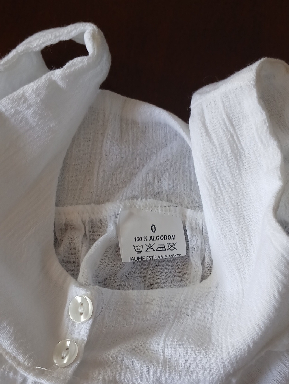 White Cotton Artesania Baby Dress - Picture 6 of 7